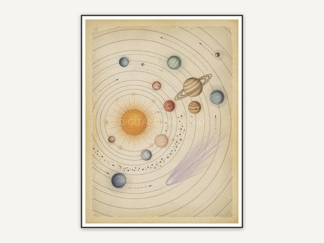solar system planets layout