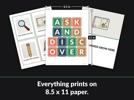 Every page prints on standard 8.5 x 11 inch paper