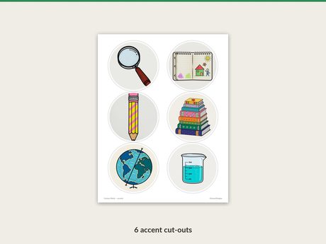 Curious Minds round accent cut-outs