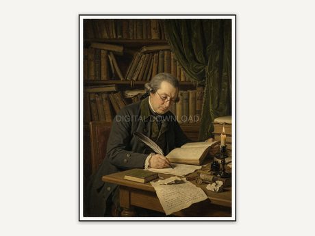 Gentleman with quill at desk