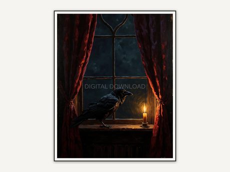Halloween printable wall art design from the 120 print bundle shown framed