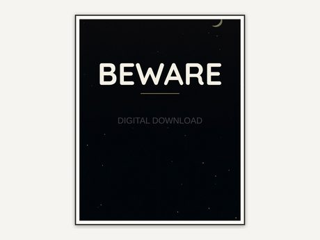 Halloween printable wall art design from the 120 print bundle shown framed
