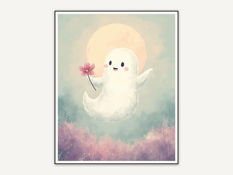 Halloween printable wall art design from the 120 print bundle shown framed