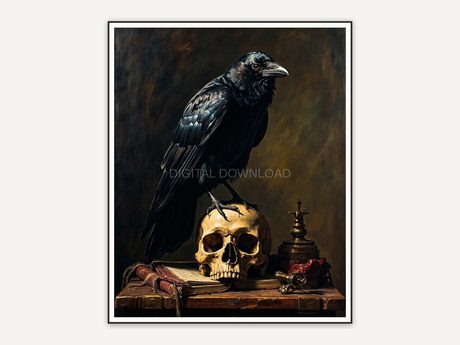 Halloween printable wall art design from the 120 print bundle shown framed