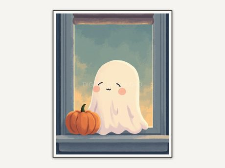 Halloween printable wall art design from the 120 print bundle shown framed