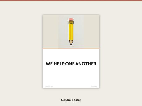 Helping Hands full page bulletin board poster