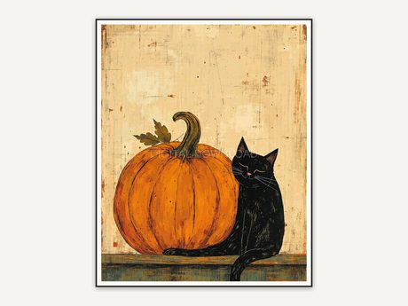 Halloween printable wall art design from the 120 print bundle shown framed