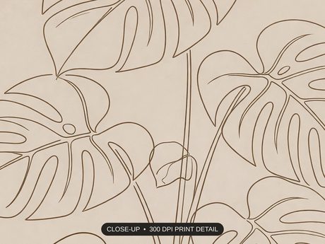 Close-up print detail of the minimalist one-line art artwork at 300 DPI