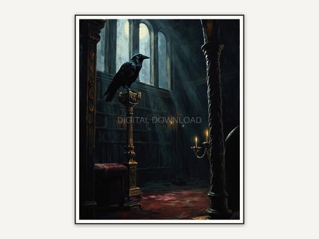 Halloween printable wall art design from the 120 print bundle shown framed