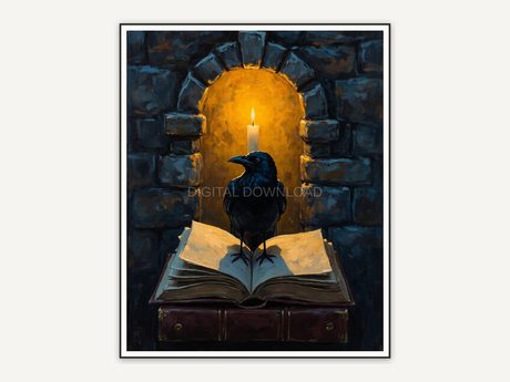 Halloween printable wall art design from the 120 print bundle shown framed