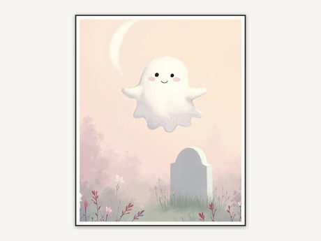 Halloween printable wall art design from the 120 print bundle shown framed