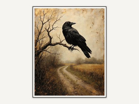 Halloween printable wall art design from the 120 print bundle shown framed