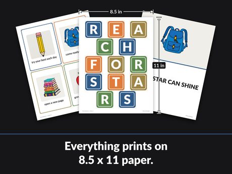 Every page prints on standard 8.5 x 11 inch paper