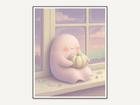 Halloween printable wall art design from the 120 print bundle shown framed